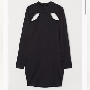 H&M Bodycon black dress Size Small NWT